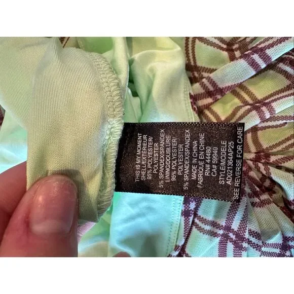 AFRM Bonnie Dress Mesh Ruched Plaid Checkered Halter Mini Bodycon NWT Medium Y2K - Picture 10 of 10